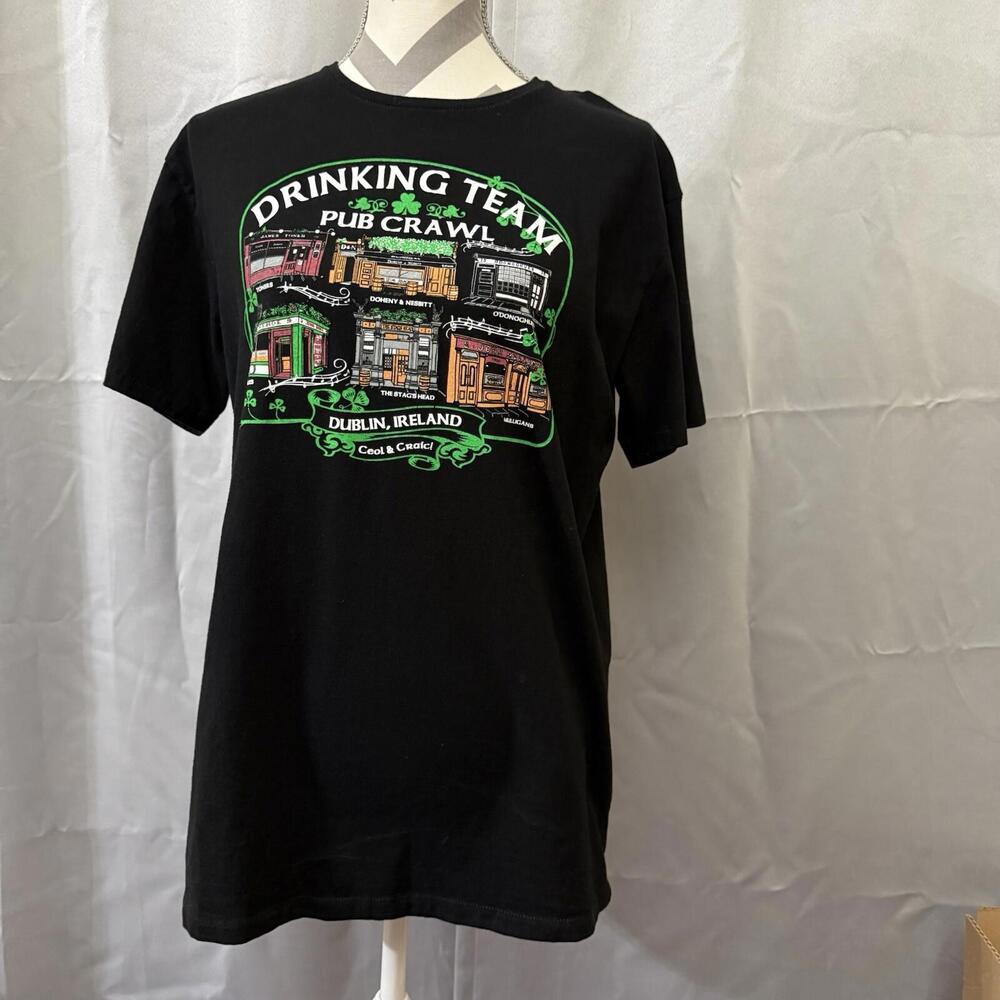 Dublin Ireland Drinking Team Pub Crawl T-Shirt Large St. Patrick's